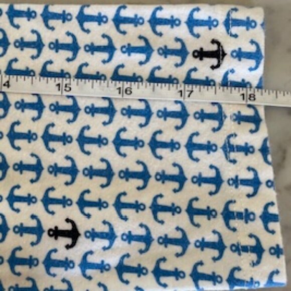 TALBOTS Classic 3/4 Sleeve Tee Shirt Blue Anchor Print - Picture 14 of 14